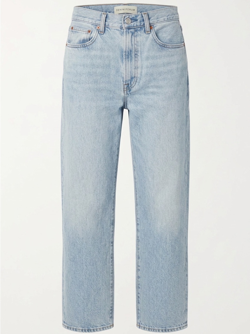 Denim Forum Men's Pale Blue Straight-Leg Jeans